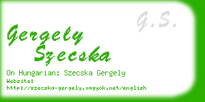 gergely szecska business card